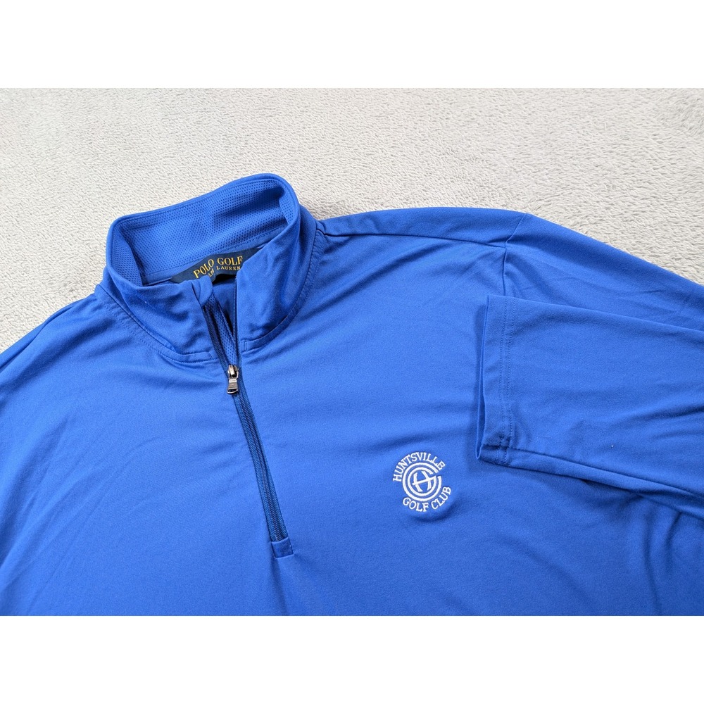 Polo Golf Ralph Lauren Mens Large Blue 1/4 Zip Pullover Huntsville Golf Club L